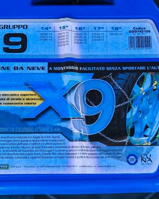 Catene neve per autovetture Gruppo 9