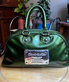 Borsa Bauletto Secret Pon-Pon Verde / Fucsia