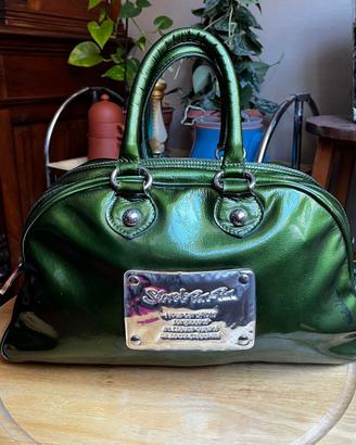 Borsa Bauletto Secret Pon-Pon Verde / Fucsia
