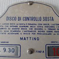 DISCO ORARIO IN ALLUMINIO ORIGINALE ANNI 50/60