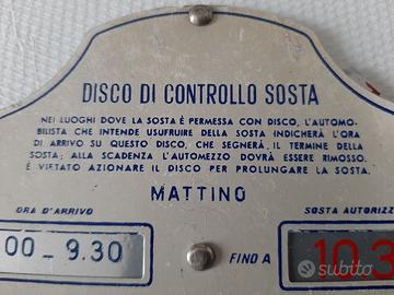 DISCO ORARIO IN ALLUMINIO ORIGINALE ANNI 50/60