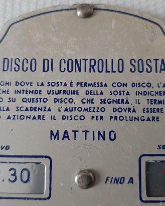 DISCO ORARIO IN ALLUMINIO ORIGINALE ANNI 50/60