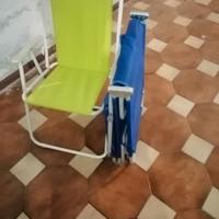 sedie e lettino da mare