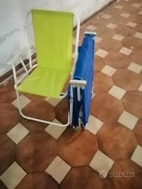 sedie e lettino da mare