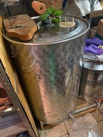 Fusto x olio in acciaio inox 18/10