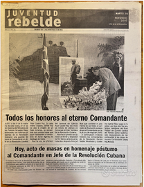 Quotidiano cubano Juventud Rebe Fidel Castro