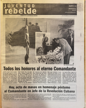 Quotidiano cubano Juventud Rebe Fidel Castro