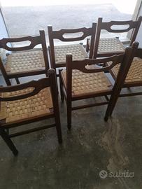 Sedie in legno massello usate 