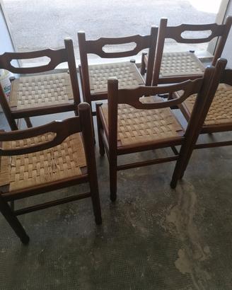 Sedie in legno massello usate 