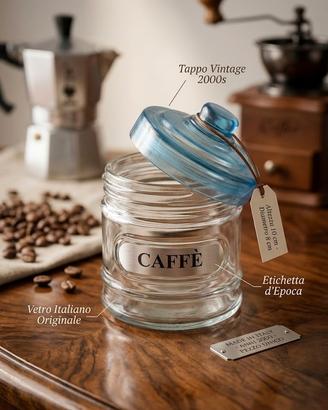 Boccaccio da caffè in vetro vintage italiano