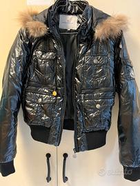 Bomber Moncler 44/46 donna nuovo nero lucida