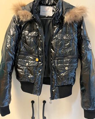 Bomber Moncler 44/46 donna nuovo nero lucida