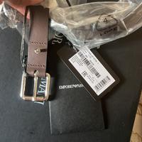 Emporio Armani TONGUE BELT - Cintura - bracken