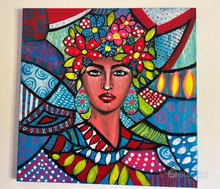 Quadro moderno dipinto a mano