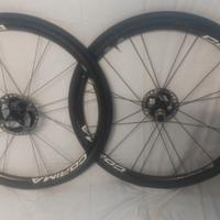 Coppia ruote corima carbonio per tubolari