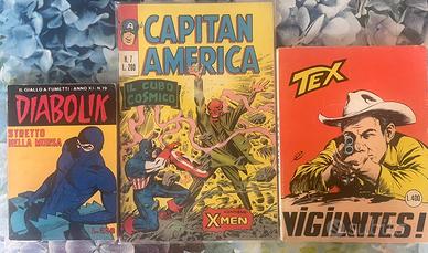 Lotto fumetti anni 60 Tex-Diabolik-Capitan America