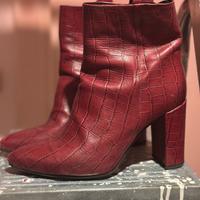 Stivali Rossi effetto coccodrillo