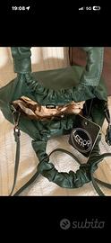 Borsa in pelle verde