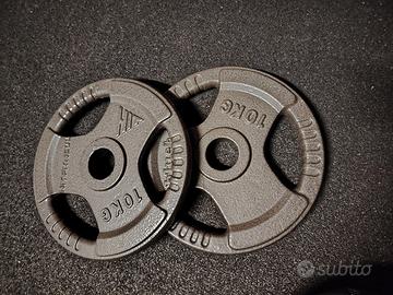 Coppia dischi olimpici in ferro 10 kg
