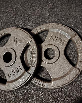 Coppia dischi olimpici in ferro 10 kg