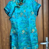 Abito cheongsam cinese fiori orientale elegante