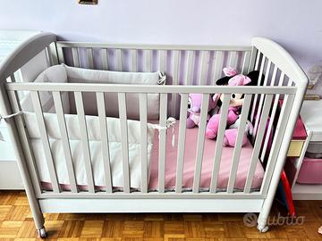 Culla lettino per bambini con cassettone