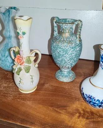 Set 5 Vasi Decorativi Ceramica Vetro