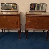 Coppia comodini Art Déco anni ’30 in radica