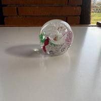 Fermacarte artistico in vetro stile Murano lattici