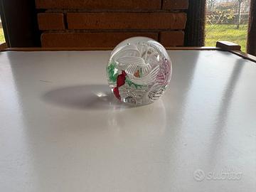 Fermacarte artistico in vetro stile Murano lattici