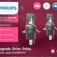 COPPIA LAMPADE LED H4 / H19 PHILIPS Auto Moto Luce