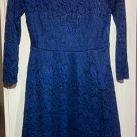 Vestito blu di pizzo