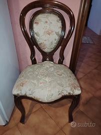 sedia poltrona vintage in legno 