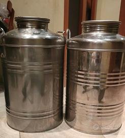 bidone olio acciao inox