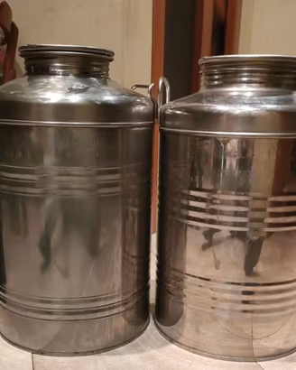 bidone olio acciao inox