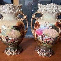 Coppia di Vasi Vintage in Ceramica Inglese