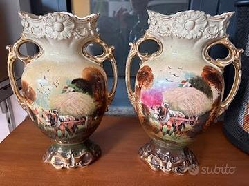 Coppia di Vasi Vintage in Ceramica Inglese