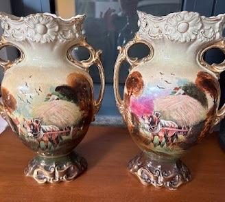 Coppia di Vasi Vintage in Ceramica Inglese