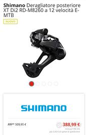 Cambio elettronico posteriore e manettino XT DI2