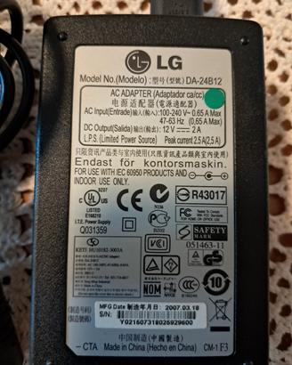 Alimentatore originale LG DA-24B12