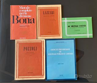 Vari libri di solfeggio