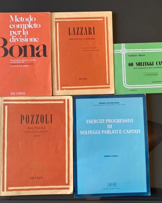 Vari libri di solfeggio
