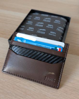 Portacarte uomo Jaguar Slim in Pelle 8 scomparti