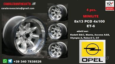 Cerchi minilite 8x 13 4x100 et-6 OPEL