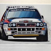 Poster in metallo Lancia Delta Integrale  20x30cm 