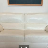 Divano in pelle bianco