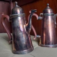 2 caffettiere in argento silver plated sheffield 