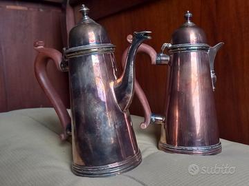 2 caffettiere in argento silver plated sheffield 