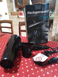 Asciugacapelli pieghevole 2200W con accessorio