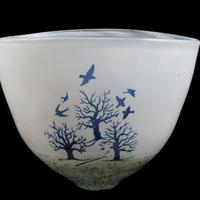 Kosta Boda Kjell Engman Art Glass Ciotola October